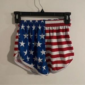 Women’s patriotic running shorts
